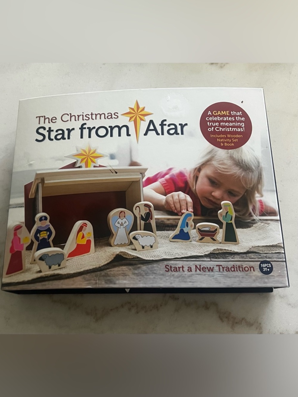 The Christmas Star From Afar Wooden Nativity Playset - Multicolor